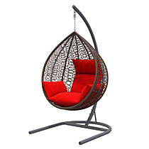 Кресло подвесное Бароло, коричневый/красный