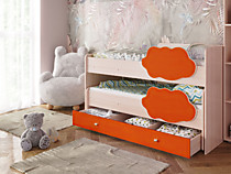 Кровать Соник, оранж с ящиком