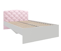Кровать Сказка ПМ-332.02 исп.3, 1200, белый/розовый