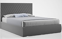 Кровать Стелла с ПМ 1400, серый