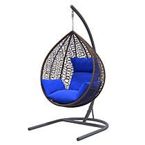 Кресло подвесное Бароло, коричневый/синий