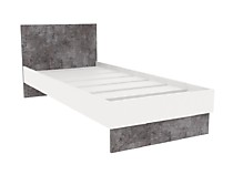 Кровать MODUL 900, камень серый/белый